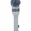 Stitch Golf USA Knit Head Cover -US Golf Gear Sales Shop 2019 NoveltyKnit grey 000SG1401 front copy