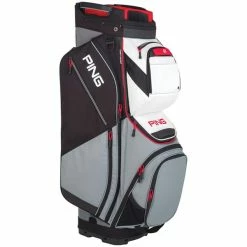 Ping Pioneer 191 Cart Bag Silver/White/Scarlet
