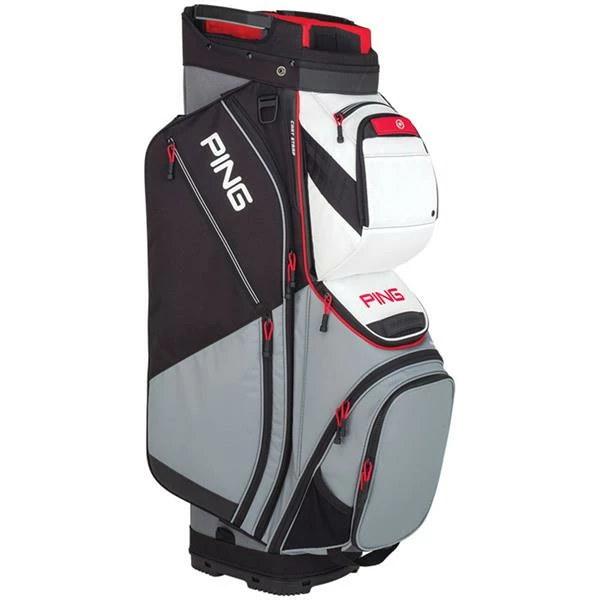 Ping Pioneer 191 Cart Bag Silver/White/Scarlet 3 Ping Pioneer 191 Cart Bag Silver/White/Scarlet