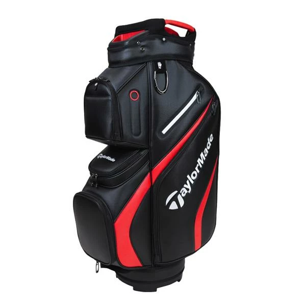 TaylorMade Deluxe Cart Bag Black Red 3 TaylorMade Deluxe Cart Bag Black Red