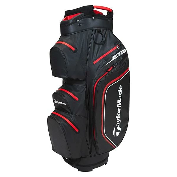 TaylorMade StormDry W/P Cart Bag Black Red 3 TaylorMade StormDry W/P Cart Bag Black Red